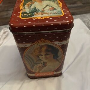 Coca-Cola Decorative Tin with Classic Red and White Design